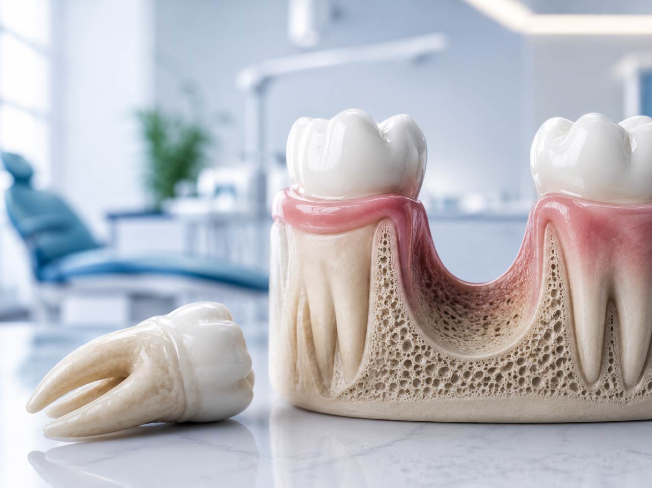 تحلیل استخوان فک بعد از کشیدن دندان؛ چرا نباید تأخیر کنید؟